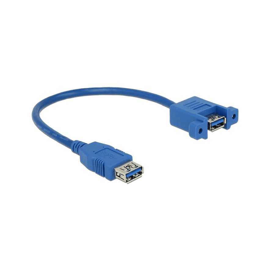 DeLOCK 0.25m 2xUSB3.0-A USB kábel 0,25 m USB A Modrá
