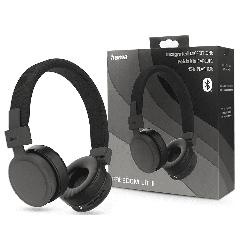 Hama Freedom Lit II Slúchadlá s mikrofónom Bezdrôtový Pres hlavu Hovor / hudba USB Typ-C Bluetooth Čierna