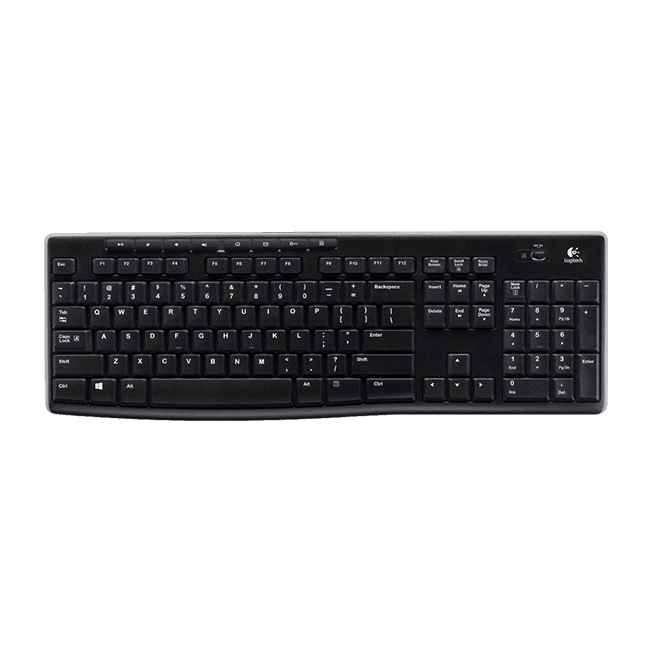 Logitech K270 klávesnica RF Wireless QWERTZ Maďarský Čierna, Strieborná