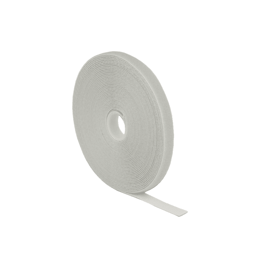 Suchý zips na rolke 10 m x 13 mm sivá farba Delock 18277