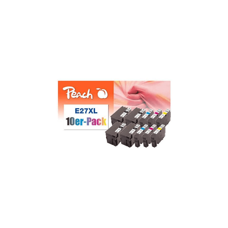 Peach 0F319986 atramentová náplň 10 kusov Čierna, Azúrová, Purpurová, Žltá