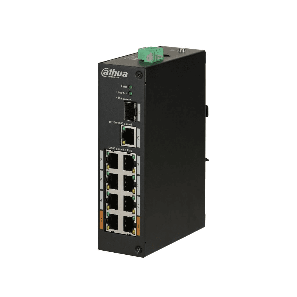 Dahua Technology PFS3110-8ET-96-V2 sieťový prepínač Nespravované Fast Ethernet (10/100) Podpora napájania cez Ethernet (PoE) 10U Čierna