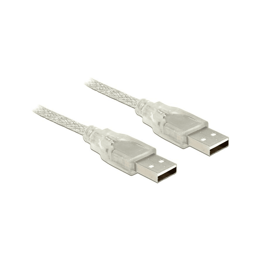 DeLOCK 0.5m, 2xUSB2.0-A kábel USB 0,5 m USB A Transparentný