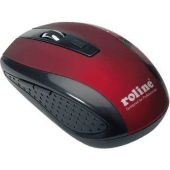 ROLINE Myš scroll, optická, USB, bezdrôtová, červená