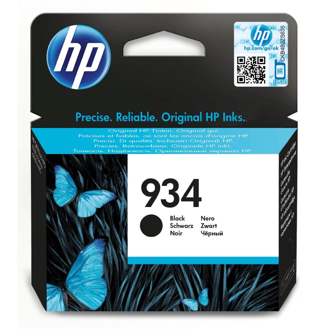HP 934 Black Original Ink Cartridge atramentová náplň 1 kusov Originál Štandardná výťažnosť
