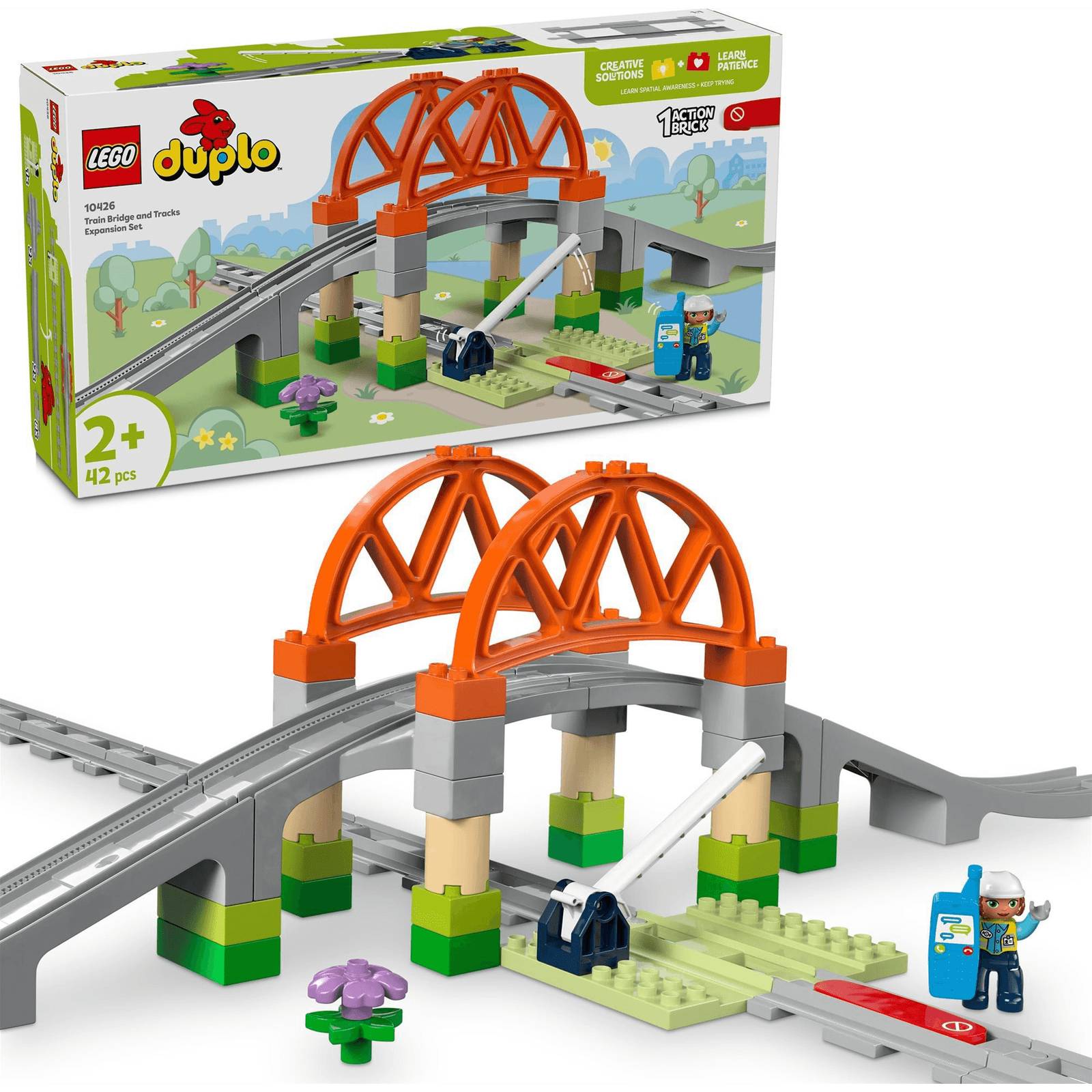 LEGO DUPLO 10426 Železničný most a koľaje - rozširujúca sada