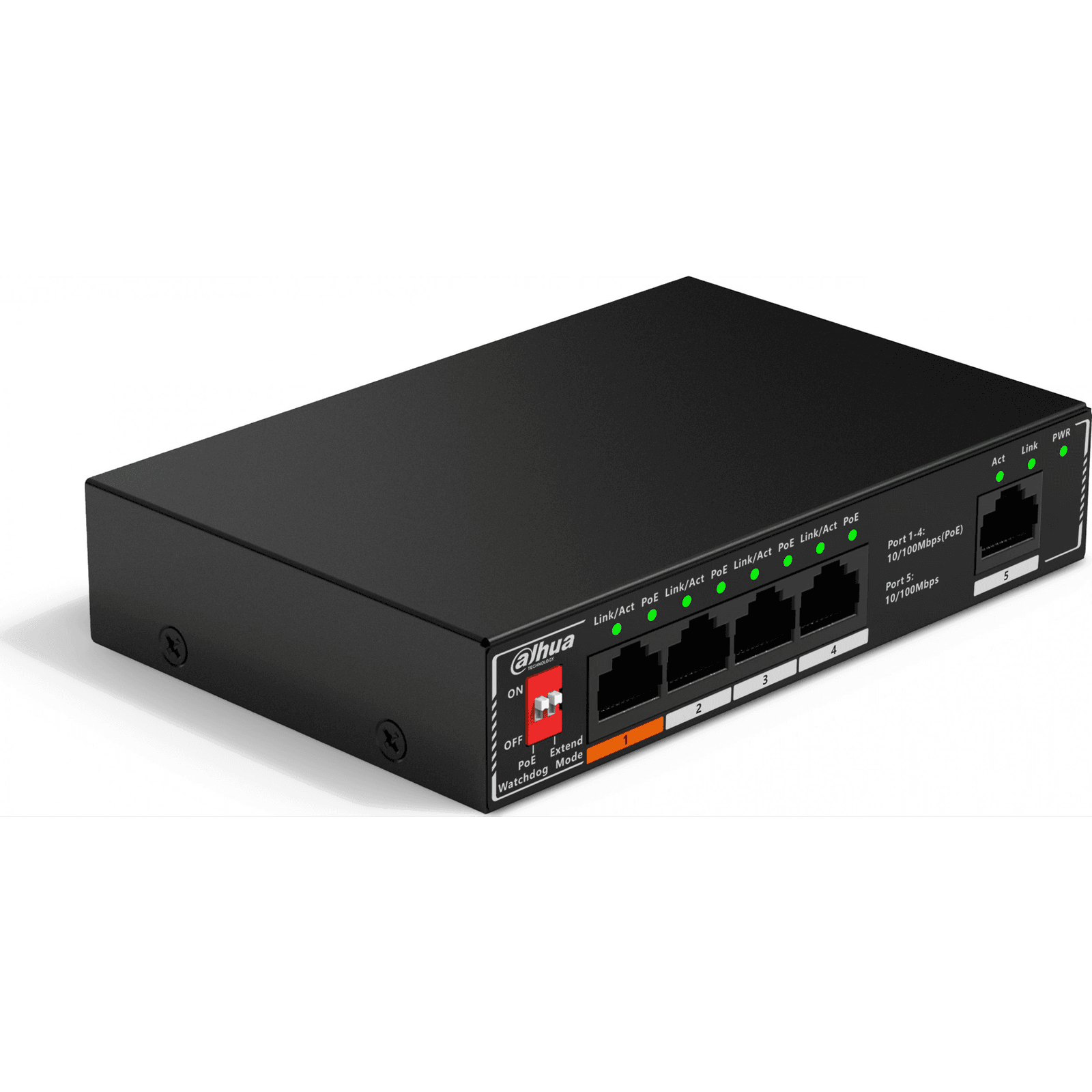 Dahua Technology PoE SF1005P Nespravované L2 Fast Ethernet (10/100) Podpora napájania cez Ethernet (PoE) Čierna