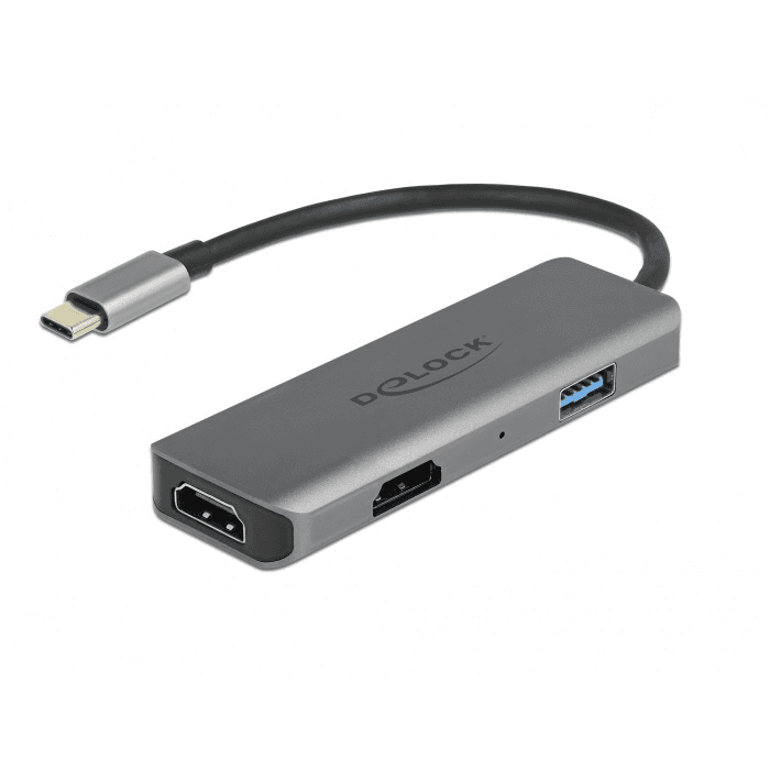 Adaptér USB typu C na Dual HDMI s 4K 60Hz portom a USB Delock 87780