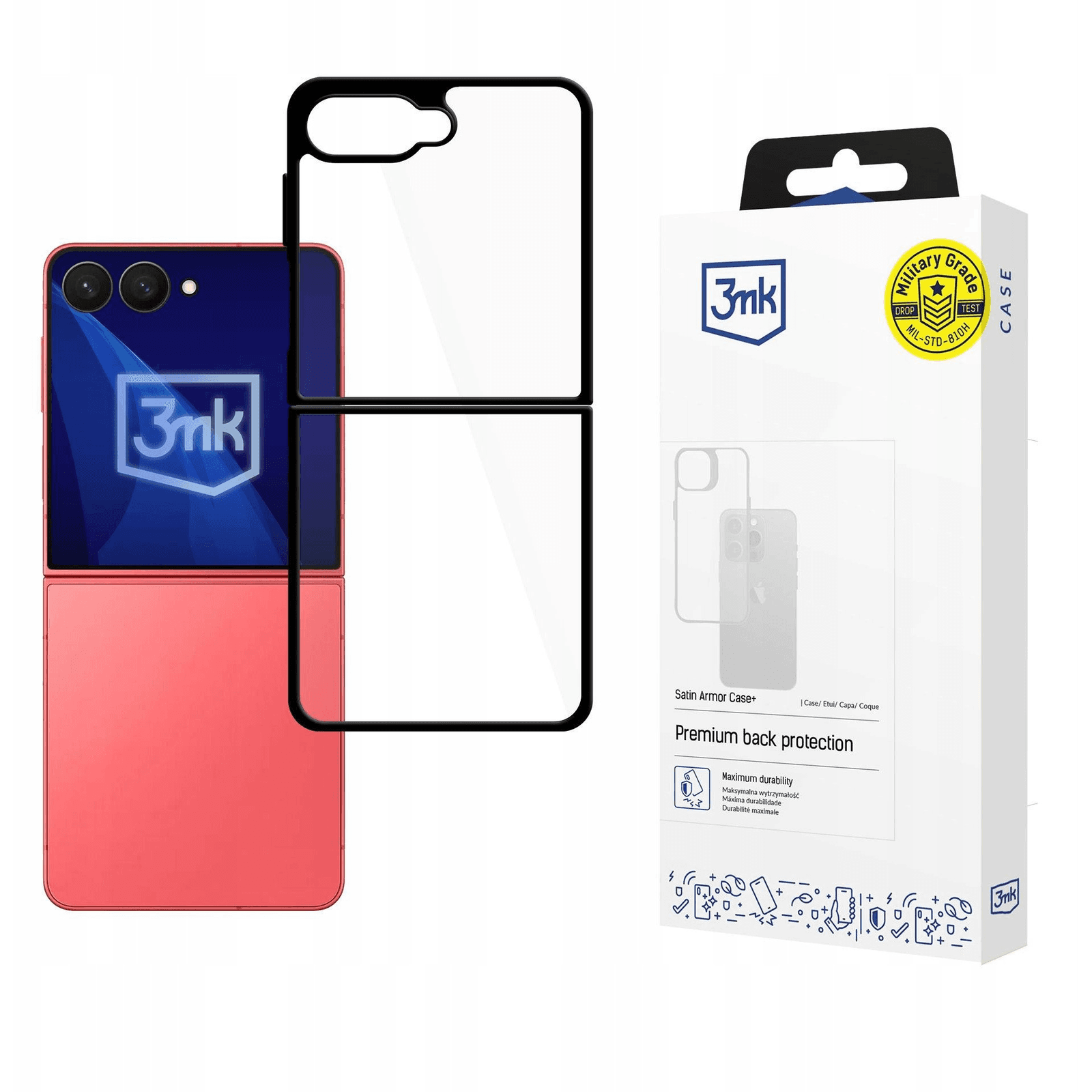 Kryt 3mk pre Samsung Galaxy Z Flip7 bezfarebný