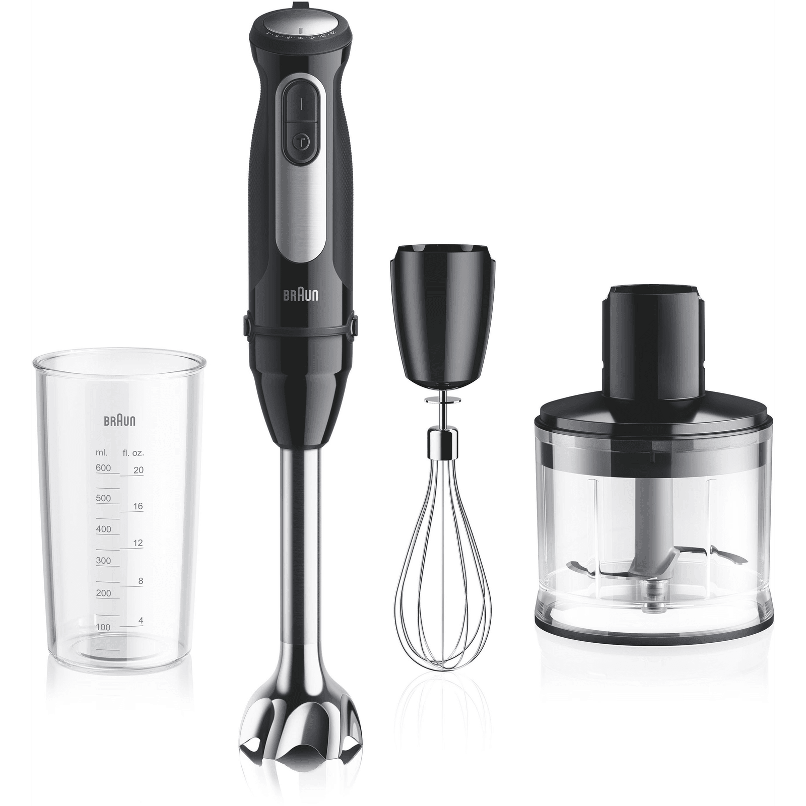 Braun MultiQuick 5 Pro MQ 55236 M 0,6 L Ponorný mixér 1000 W Čierna