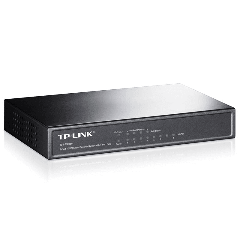 TP-Link TL-SF1008P Nespravované Fast Ethernet (10/100) Podpora napájania cez Ethernet (PoE) Čierna