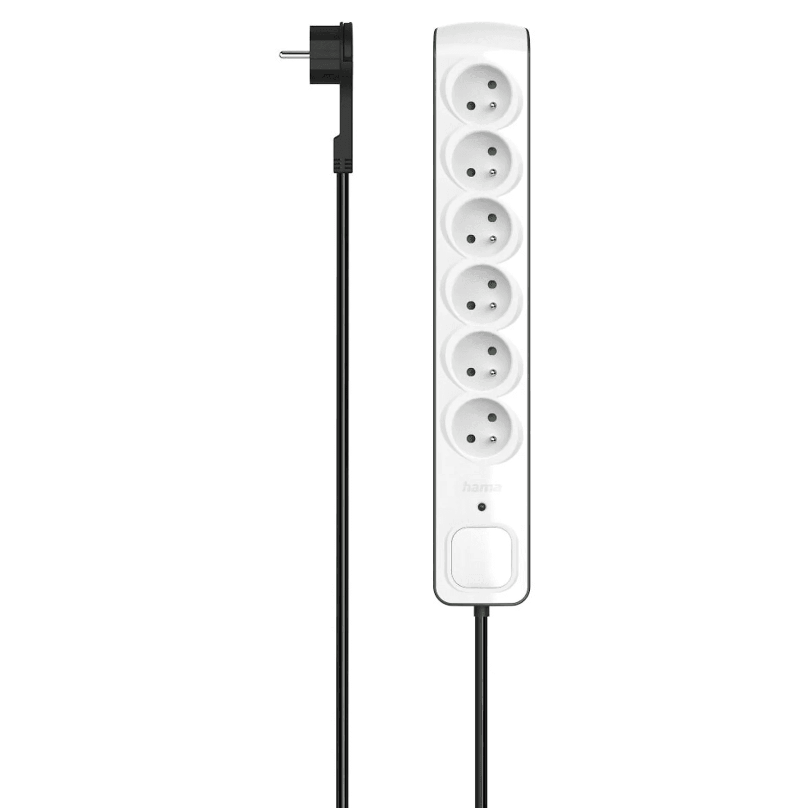 Hama P2223764 prídavné napájanie 3 m 6 AC zásuvky/AC zásuviek Vnútorný Čierna, Biela