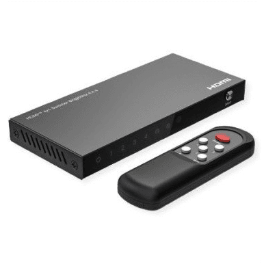 ROLINE HDMI prepínač 4x1 8K60Hz s diaľkovým ovládaním