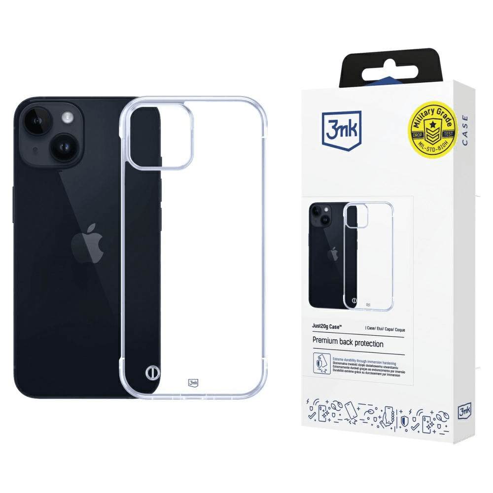 Nežltnúce bezfarebné puzdro kryt na zadnú stranu iPhone 13 - 3mk Just20g