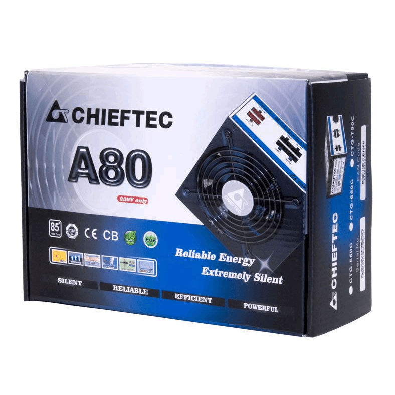 Chieftec CTG-550C zdroj 550 W 20+4 pin ATX ATX Čierna