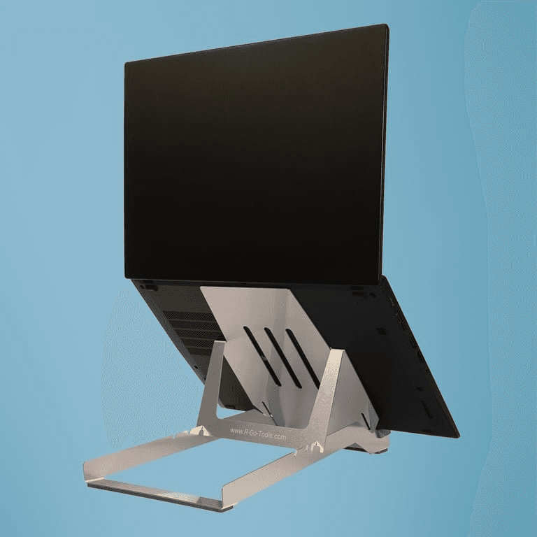 R-Go Tools RGORIBASI stojan na laptop Strieborná 55,9 cm (22")