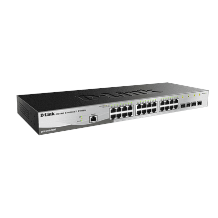 D-Link DGS-1210-28/ME/E sieťový prepínač Riadený L2+ Gigabit Ethernet (10/100/1000) 1U Čierna, Šedá