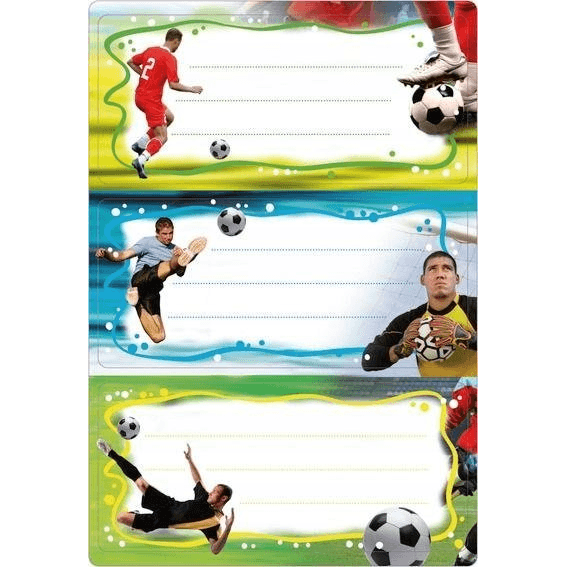 Školské nálepky - Futbalisti 6ks