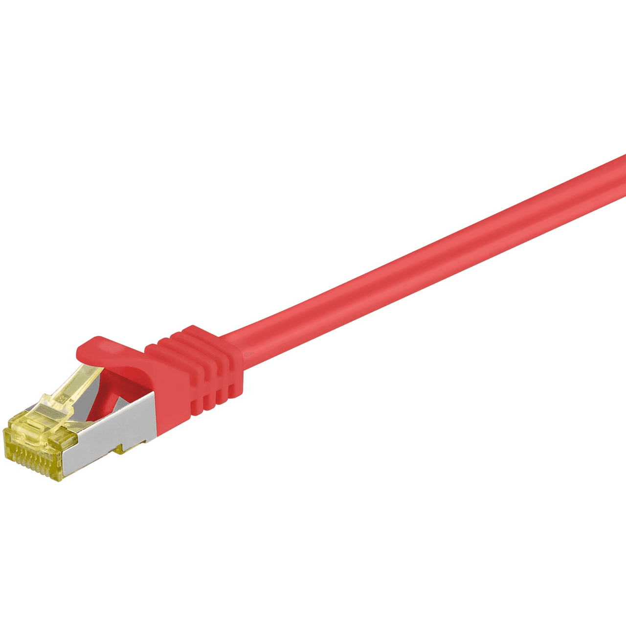 Sieťový kábel LAN S/FTP CAT 6A CAT 7 káble surový červený 0.25m