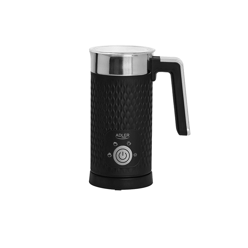 Napeňovač mlieka Adler, kanvicový, 500 W, 300 ml, čierny, s ohrevom