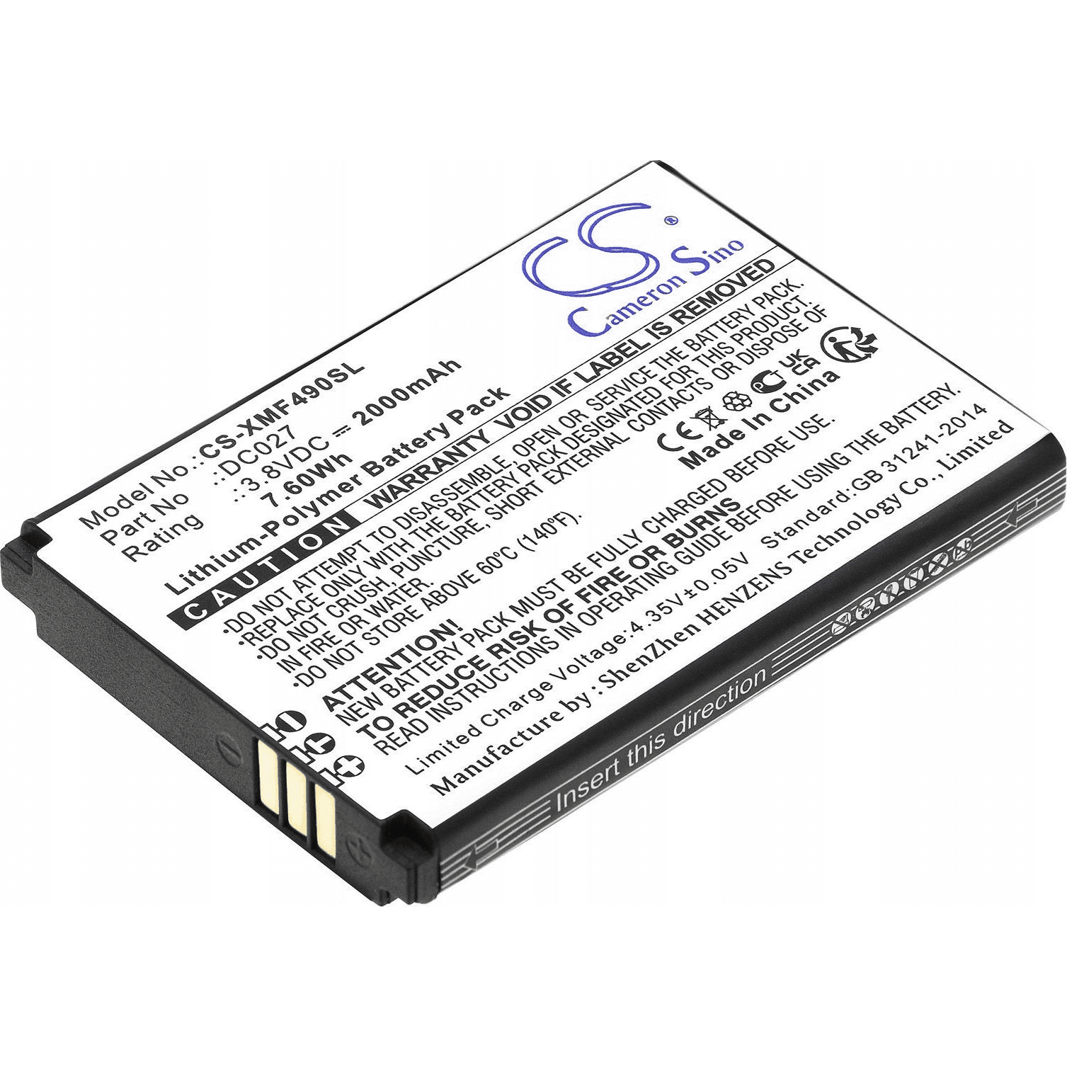 Batéria Cameron Sino Xiaomi F490 4G 2000mAh CS-XMF490SL