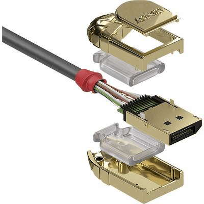 Lindy 36292 DisplayPort kábel 2 m Zlato