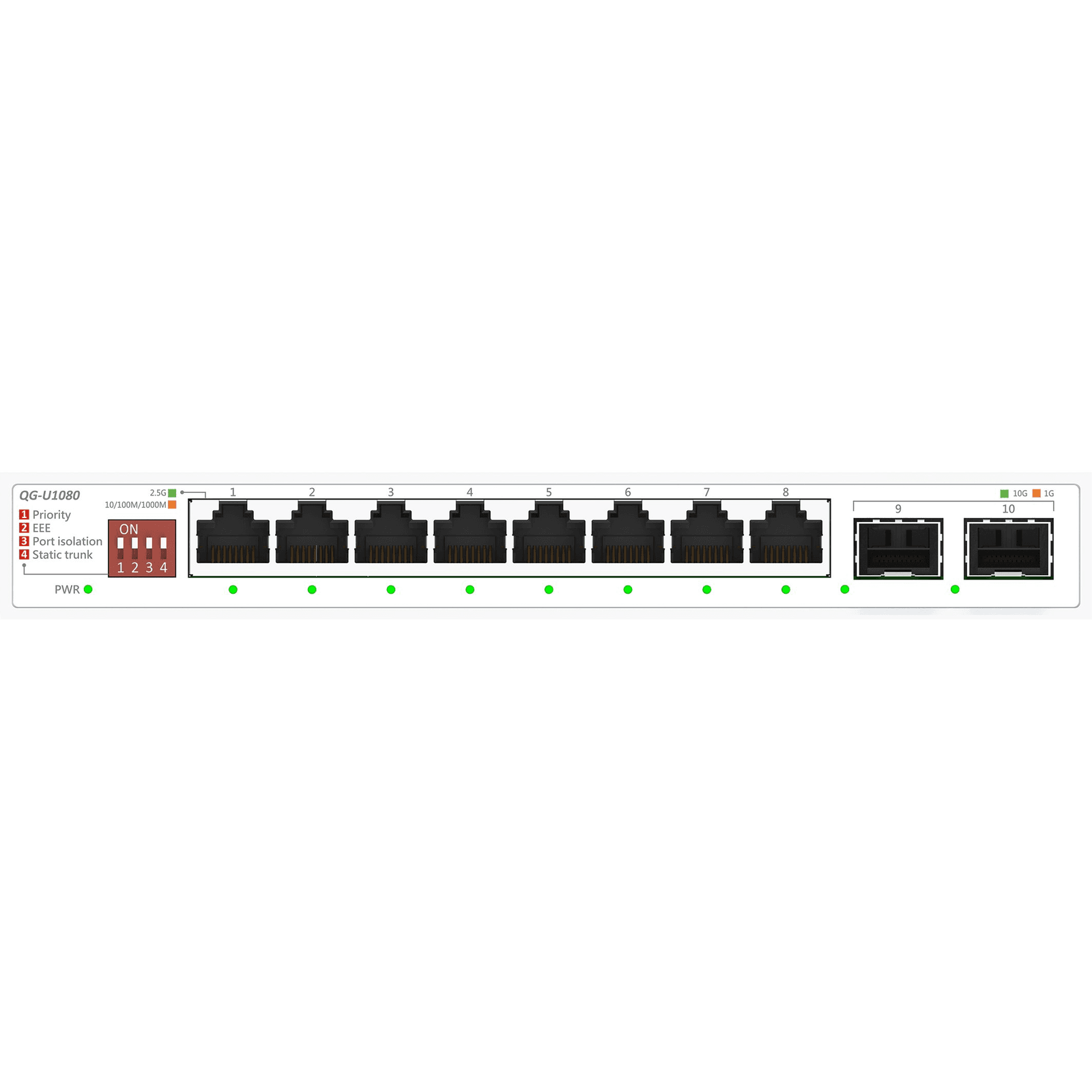 ASUS QG-U1080 Nespravované 2.5G Ethernet (100/1000/2500) Biela
