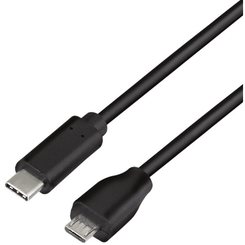 Kábel Logilink USB typ C - microUSB typ B 0,5 m čierny