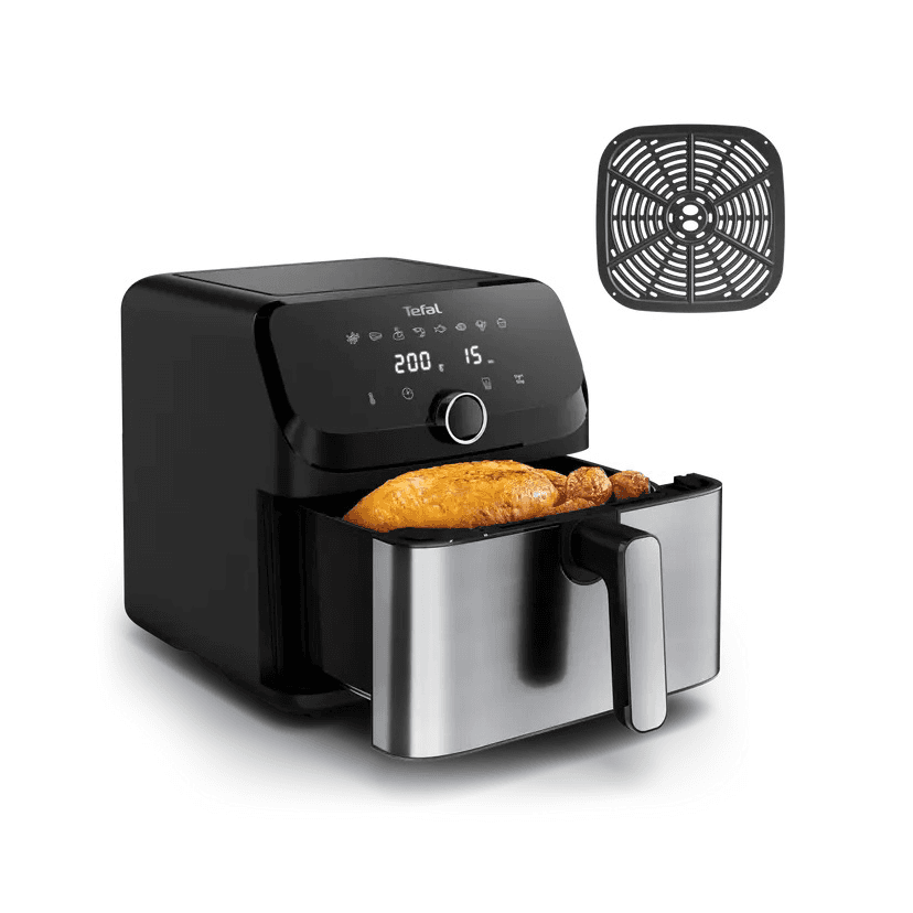 Tefal Easy Fry Mega EY855D10 fritéza Samostarný 7,5 L Samostatný 2020 W Teplovzdušná fritéza Čierna, Nerezová oceľ