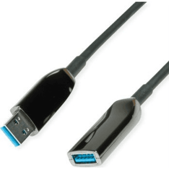 Aktívny predlžovací USB 3.2 Gen 1 AOC kábel, čierny, 10 m