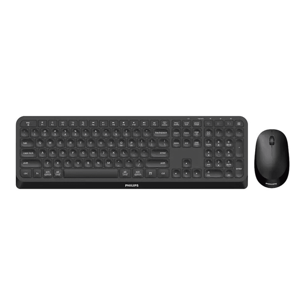 Philips 4000 series SPT6407B/31 klávesnica Obsahuje myš RF Wireless + Bluetooth QWERTY Anglický Čierna