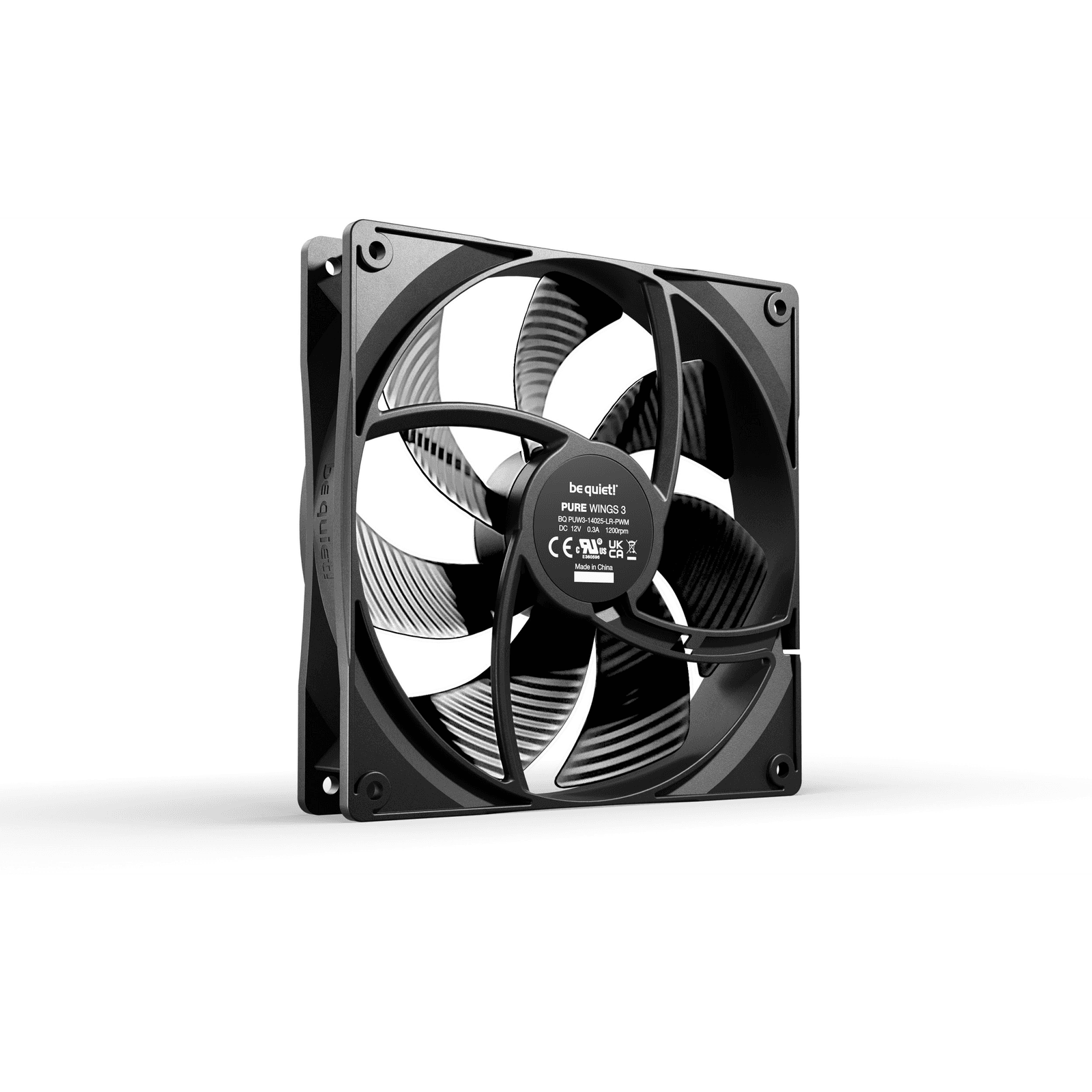be quiet! Pure Wings 3 140 mm PWM Triple Pack Počítačová skriňa Ventilátor 14 cm Čierna 3 kusov