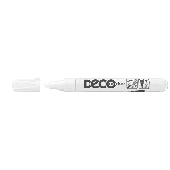 Lakový popisovač "Decomaker", biela, 2-4mm, ICO