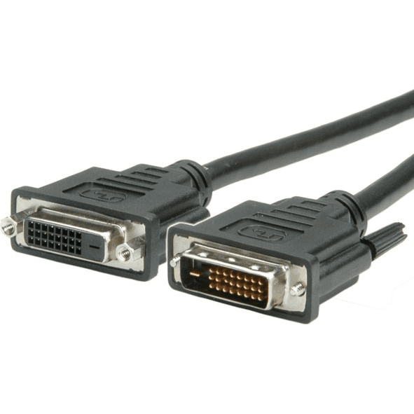 VALUE DVI predlžovací kábel, DVI-D(M) - DVI-D(F), Dual link, 2m