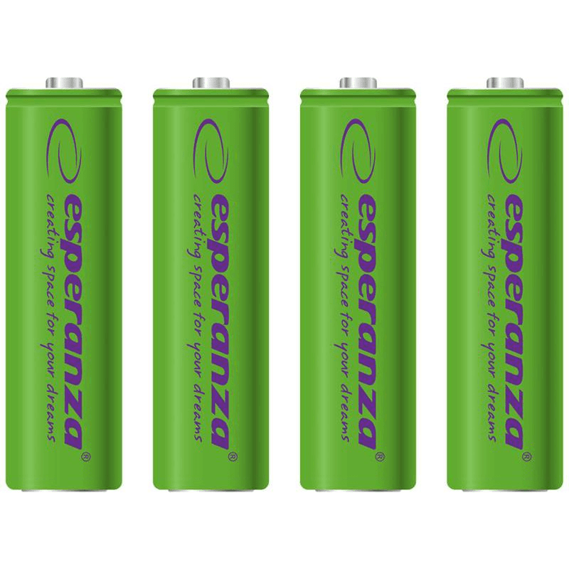 Nikel-metal hydridová (NiMH) batéria Esperanza AA (R6) 2000 mAh 4 kusy