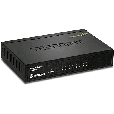 Trendnet GREENnet Nespravovaný Gigabit Ethernet (10/100/1000) Čierna