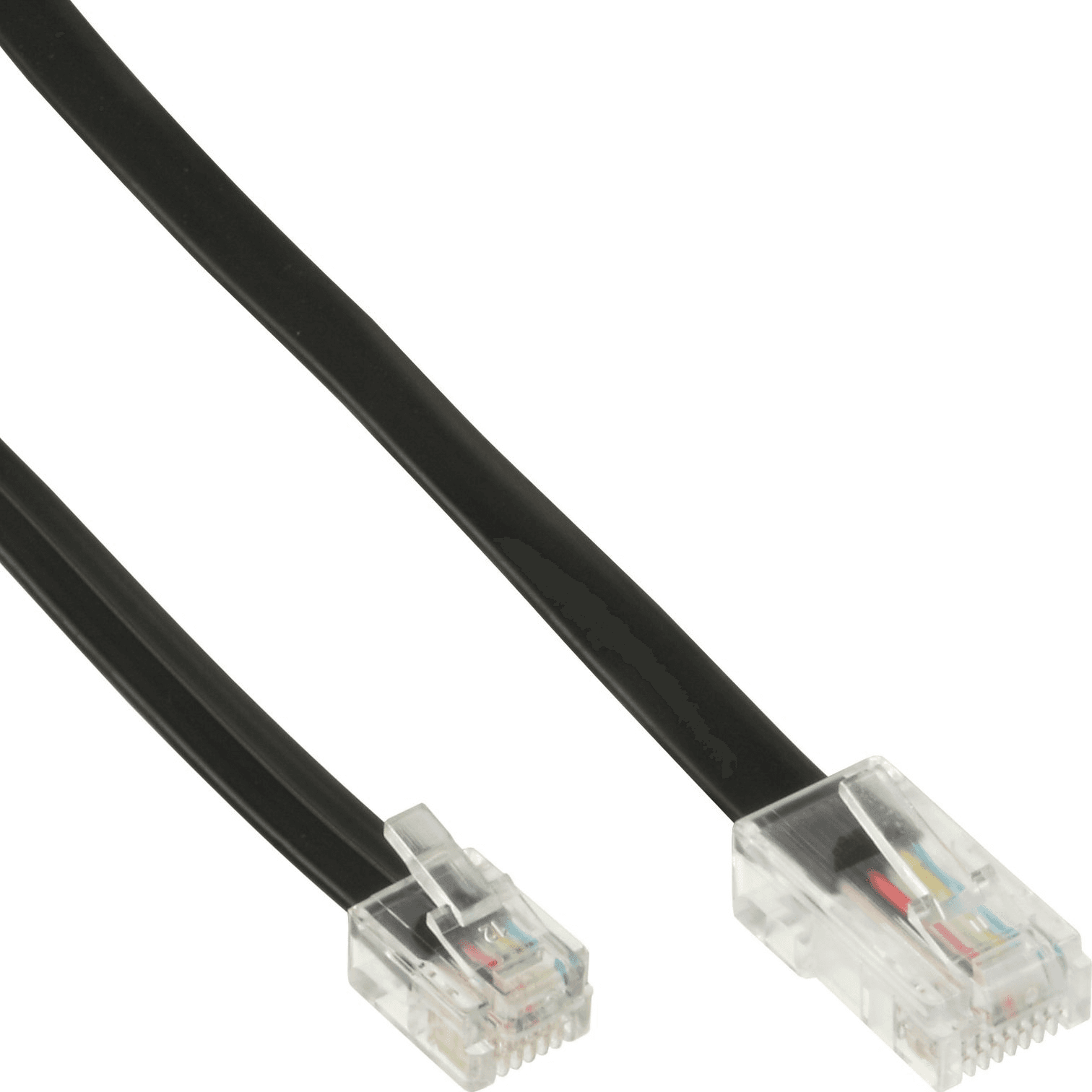 InLine 18648 telefónny kábel 10 m Čierna