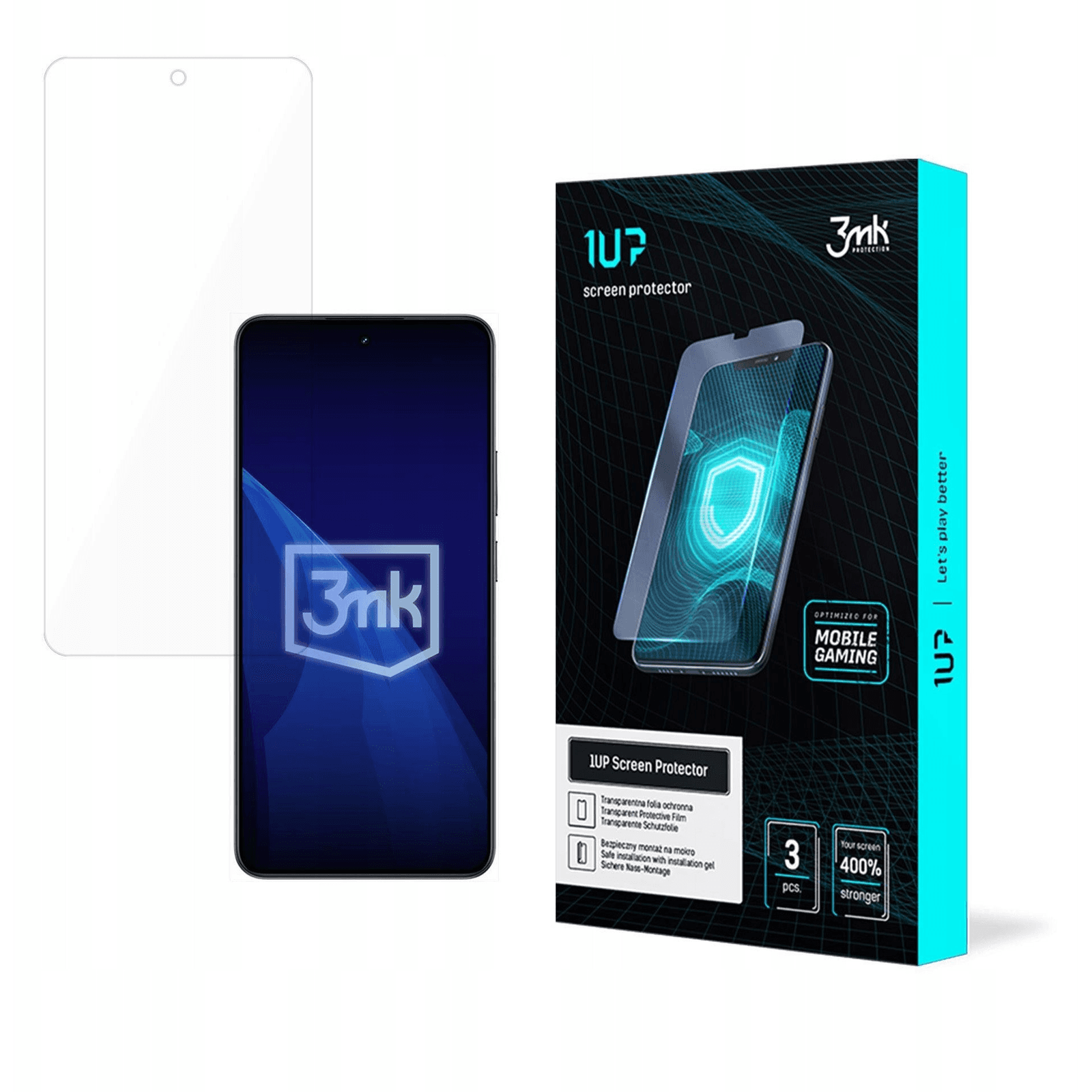 3x Hydrogélová ochranná fólia 3mk 1UP na Realme 14 5G/14T 5G, odolná