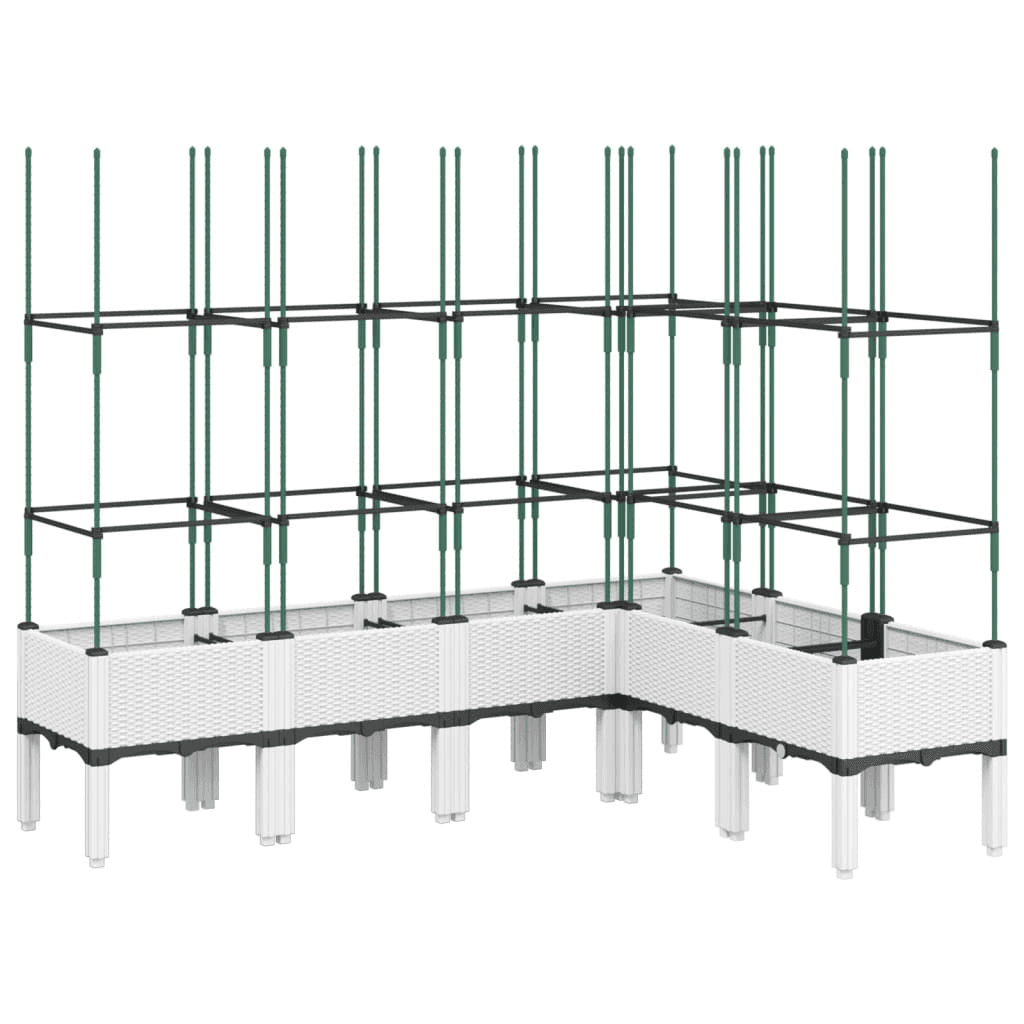 Kvetináč plast biely VidaXL 160 cm x 120 x 142,5 cm