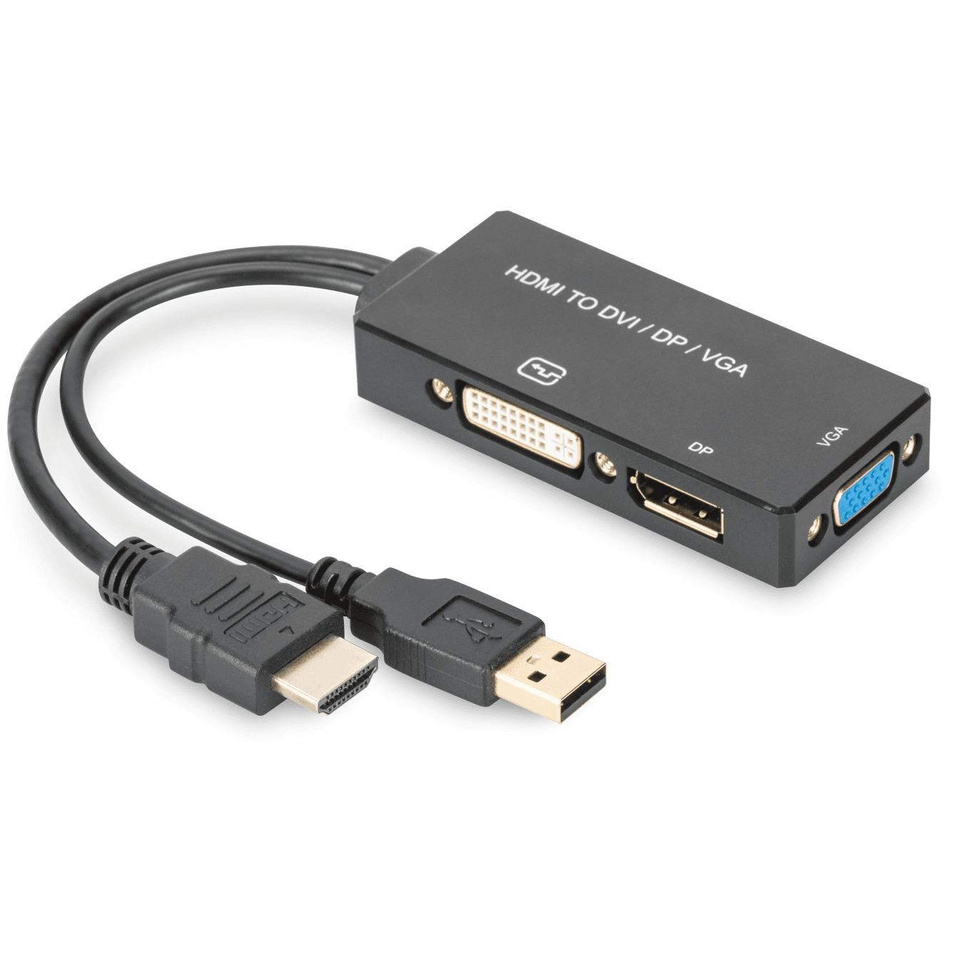 ASSMANN Electronic AK-330403-002-S adaptér HDMI, DP DVI, DVI-D čierna