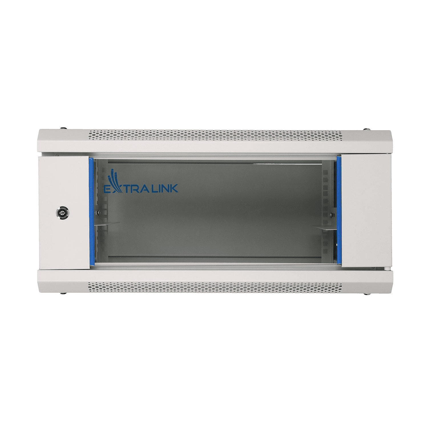Závesná skrinka rack 4U 600x450 šedá sklenená