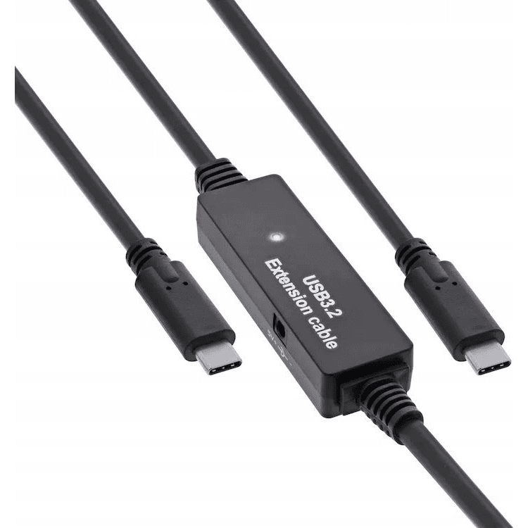 InLine 35671C USB kábel USB 3.2 Gen 1 (3.1 Gen 1) 10 m USB C USB A Čierna