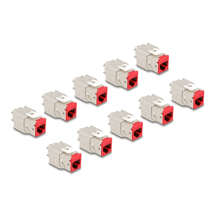 Keystone RJ45 zásuvka pre LSA Cat.6A, sada 10 kusov Delock 88115
