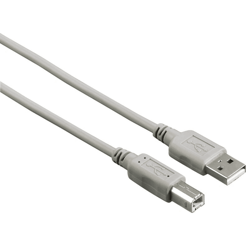 Hama 00200902 USB kábel USB 2.0 5 m USB A USB B Šedá