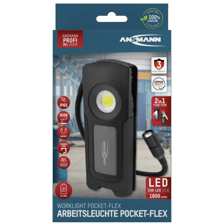 LED pracovná lampa Ansmann WL1500R 1600lm akumulátorová