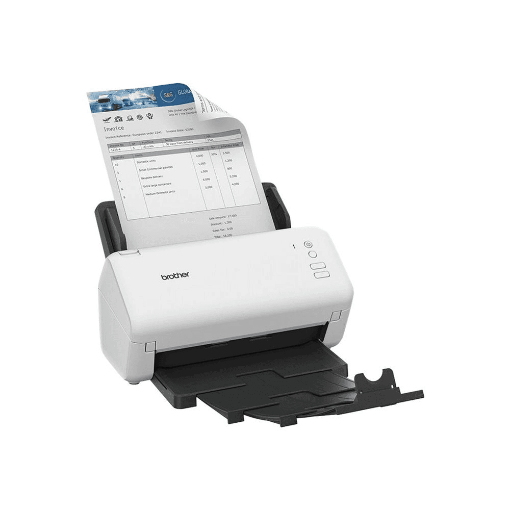 Brother ADS-4100 ADF skener 600 x 600 DPI A4 Čierna, Biela