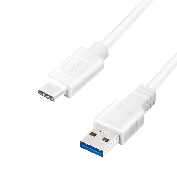 LogiLink CU0173 USB kábel 0,5 m 3.2 Gen 1 (3.1 Gen 1) USB A USB C Biely