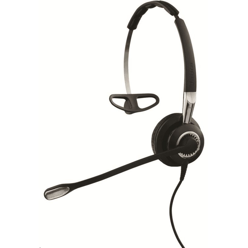 Jabra Biz 2400 II QD Mono NC 3-in-1 Wideband Slúchadlá s mikrofónom Kábel Náramok na krk, Závesný, Pres hlavu Kancelária / call centrum Čierna, Strieborná