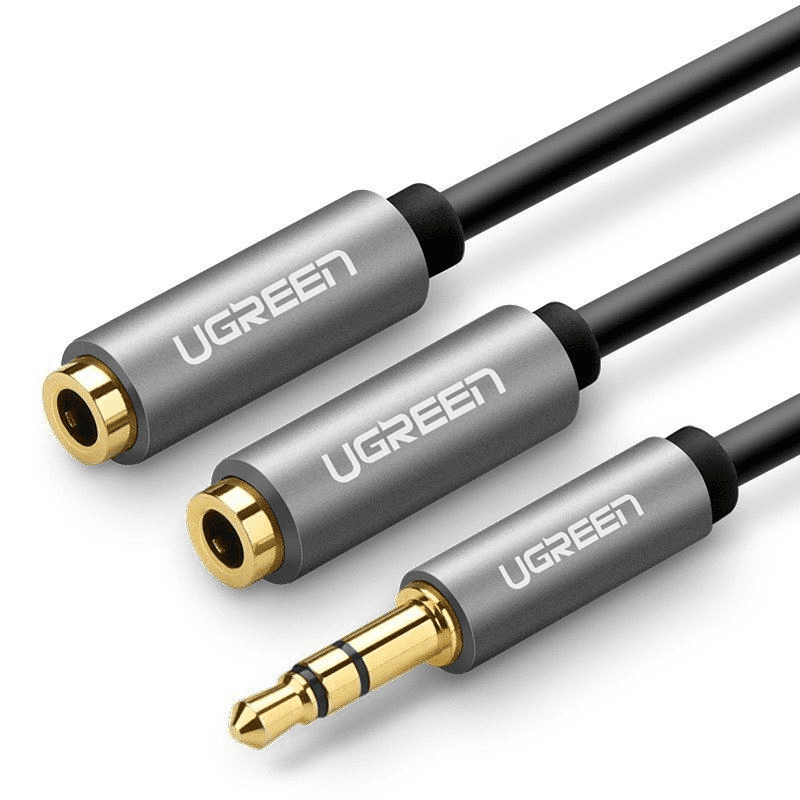 Ugreen 10532 audio kábel 0,2 m 3.5mm 2 x 3.5mm Čierna