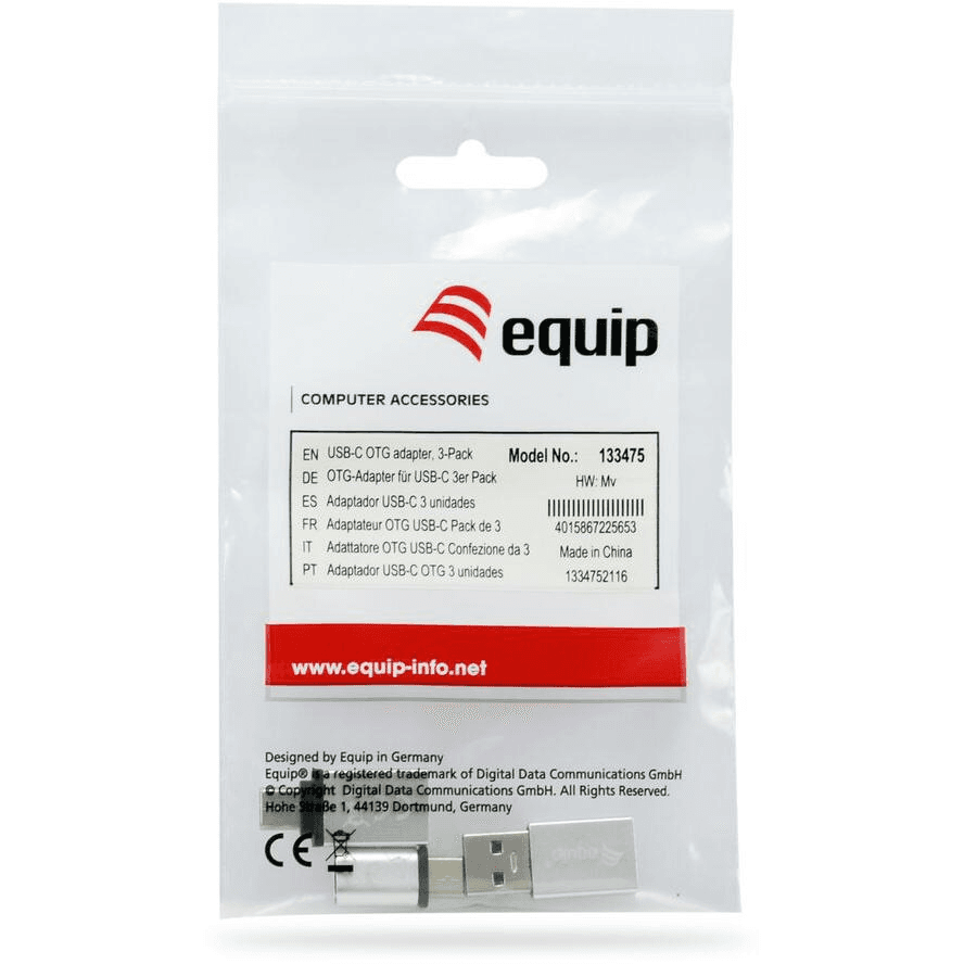 Equip 133475 káblová redukcia USB C, USB C, USB A USB A, Micro-USB, USB C Strieborná